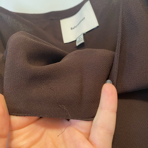 Reformation Sukie Dress in mole. Size 12 - Picture 8 of 9